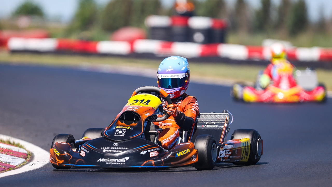 Henri Möhring im Kart Nummer 214 von Dörr Motorsport bei der DKM in Cheb 2026