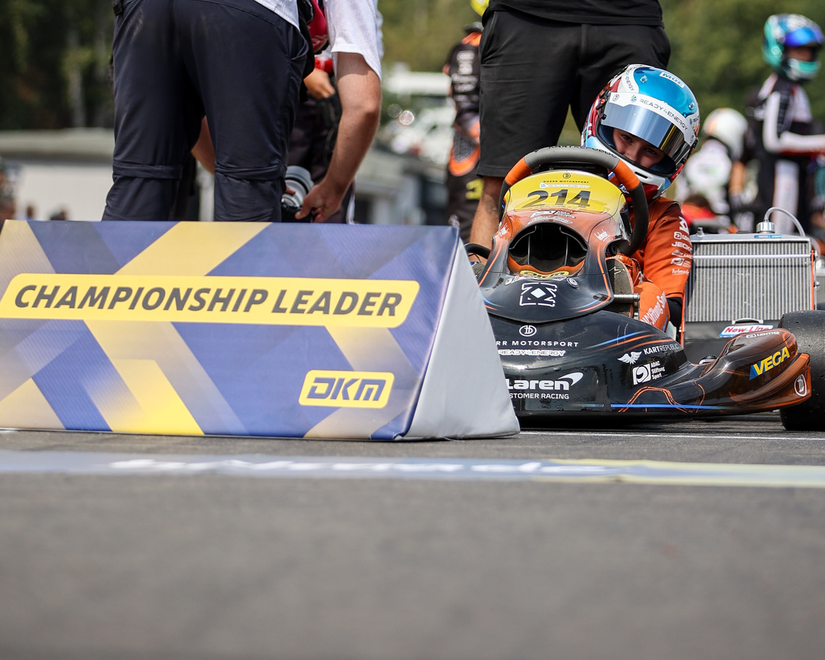 Henri Möhring als Championship Leader der DKM OK-N Junior in Kerpen 2026