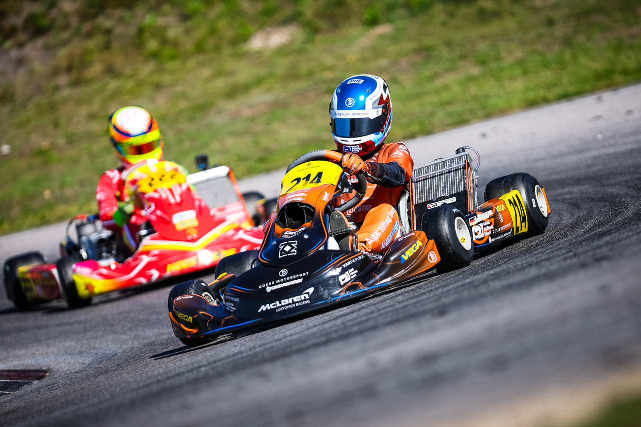 Henri Möhring im Kart mit der Startnummer 214 beim DKM-Finale in Wackersdorf 2026